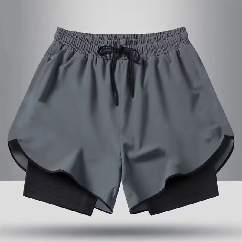 Men'S Casual Popular Pants Outdoor Sports Pants Double Shorts Muscle Fitness Swimming Trunks Sports - Image 4